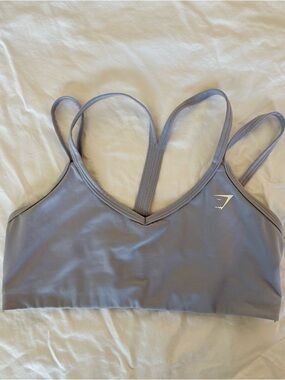 Gymshark Strap Feature Sports Bra- Silver Lilac